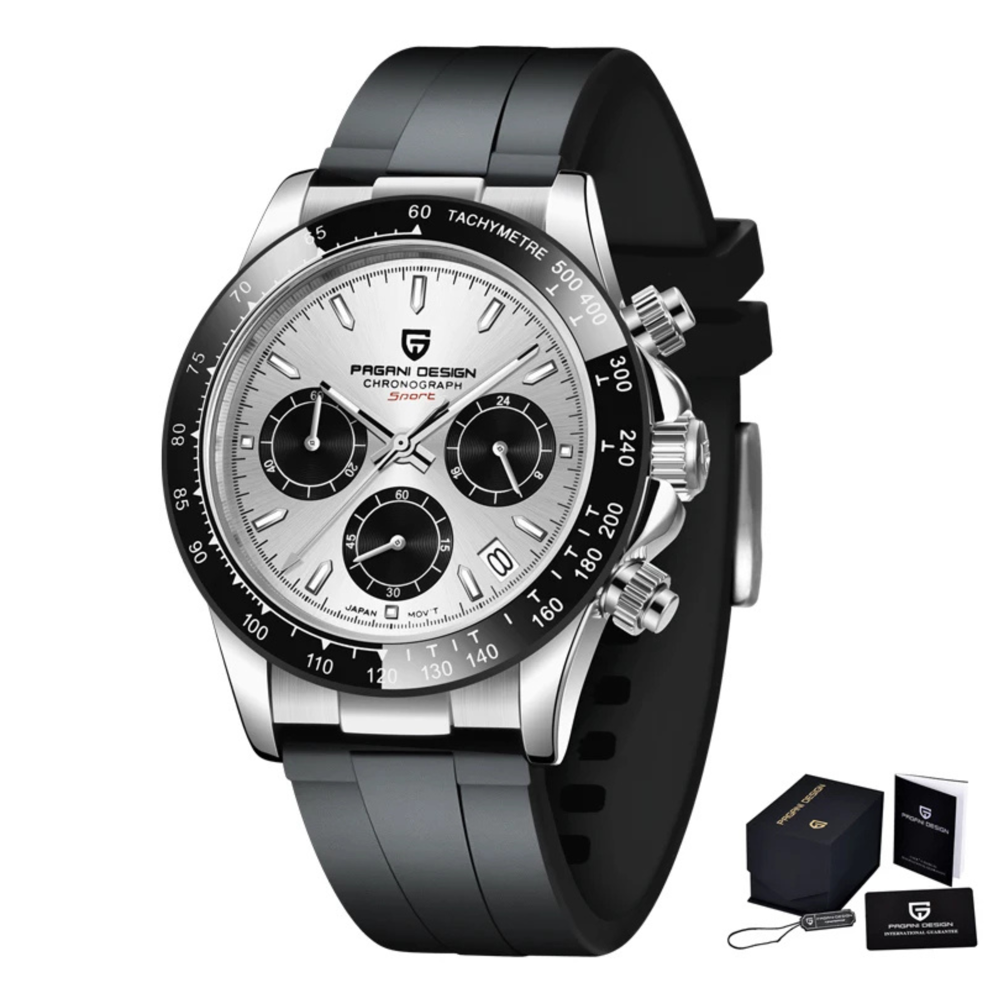 Chronographe Meridian Meteorite — Verre saphir · Mouvement Seiko · 100M