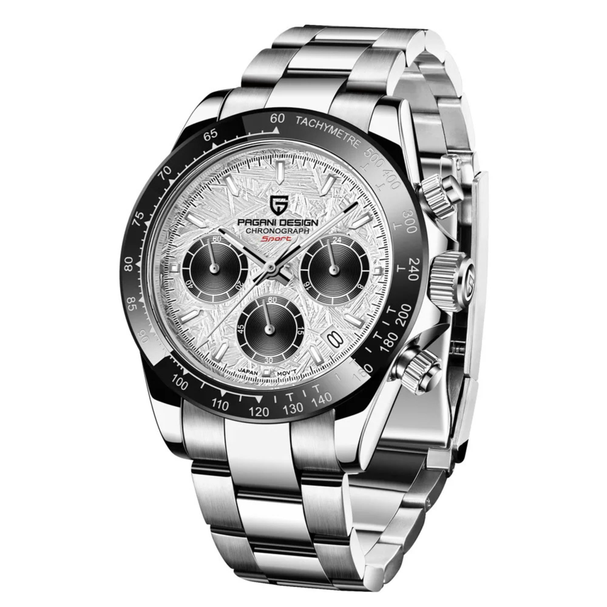 Chronographe Meridian Meteorite — Verre saphir · Mouvement Seiko · 100M