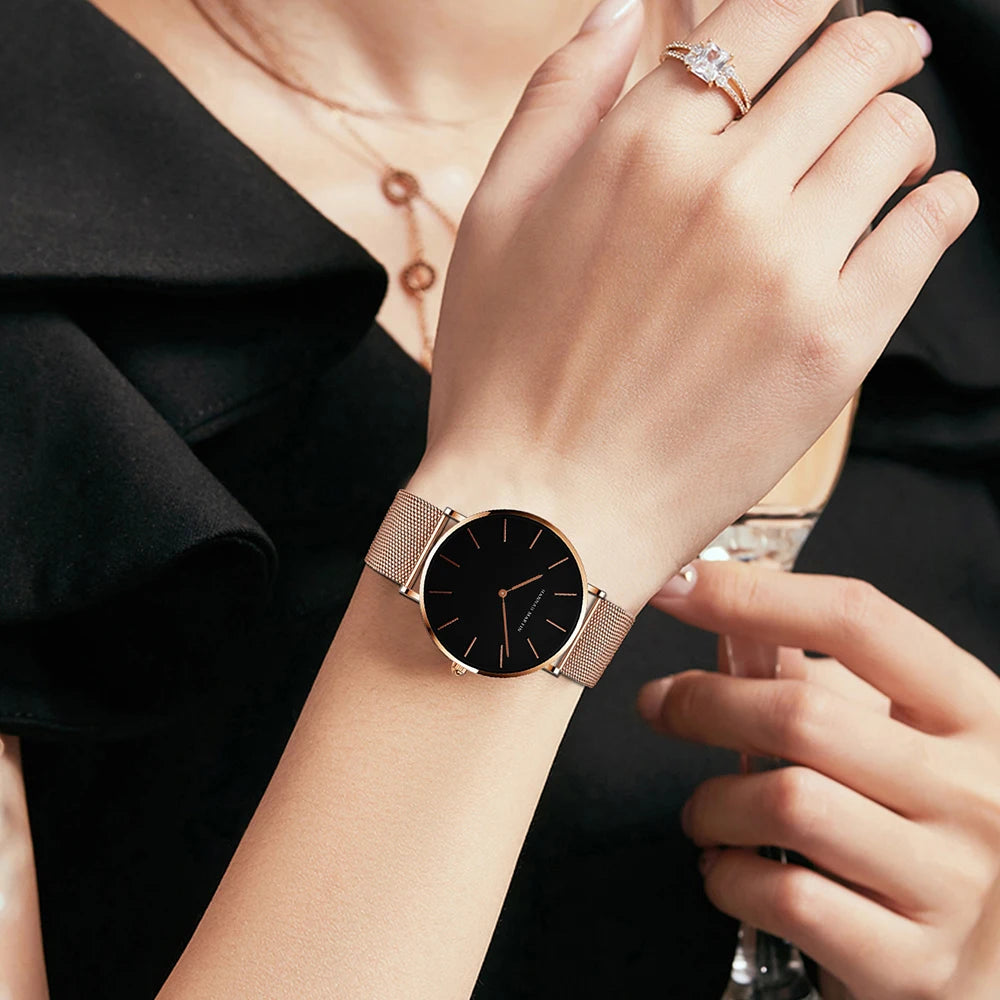 Meridian AURORA Mesh - Rose gold stainless-steel mesh bracelet