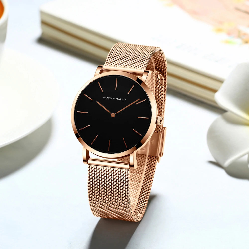 Meridian AURORA Mesh - Rose gold stainless-steel mesh bracelet