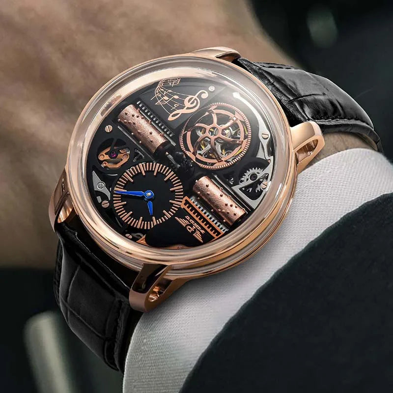 Meridian Noir Legacy - Men's Open-Heart Automatic Watch