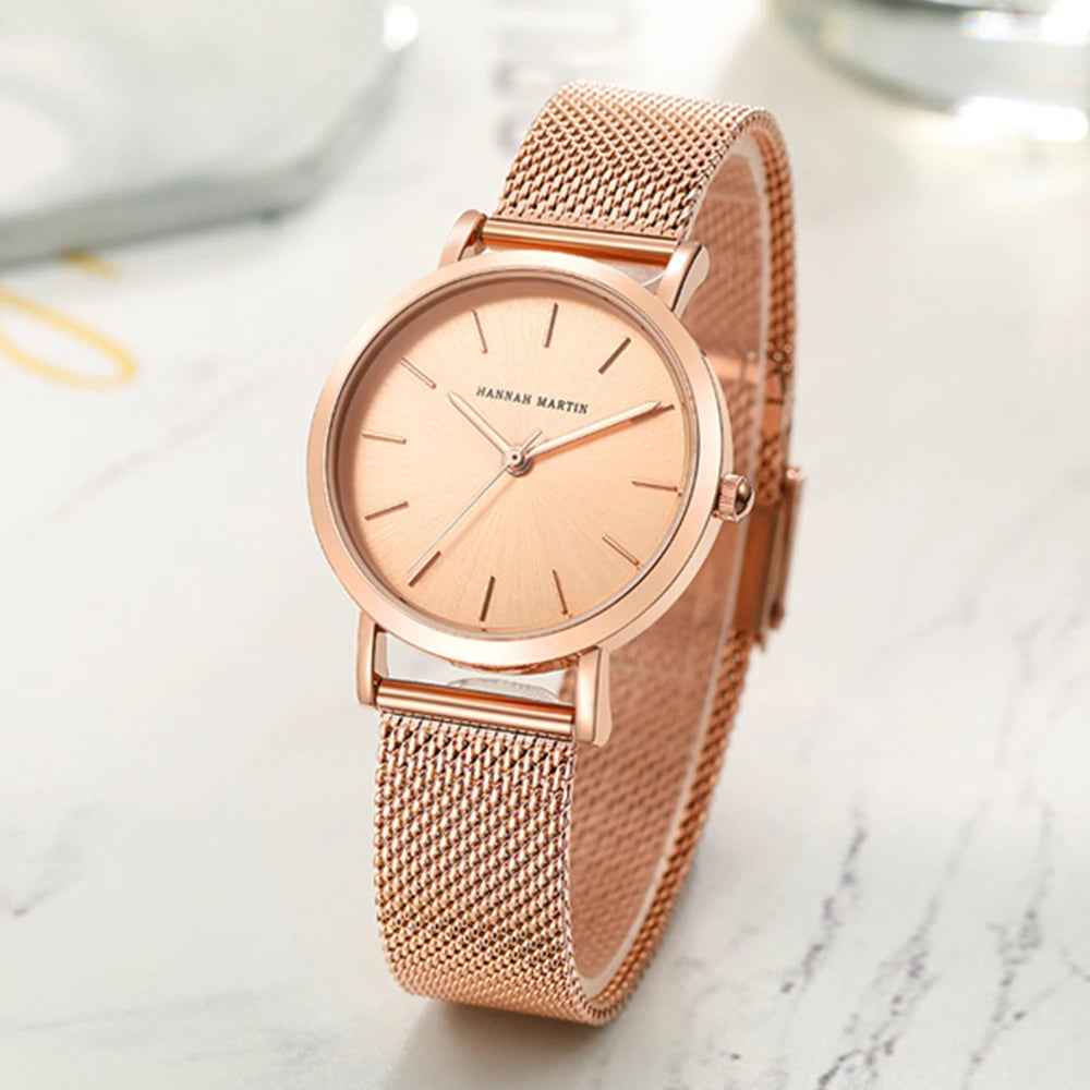 Meridian AURORA Mesh - Rose gold stainless-steel mesh bracelet