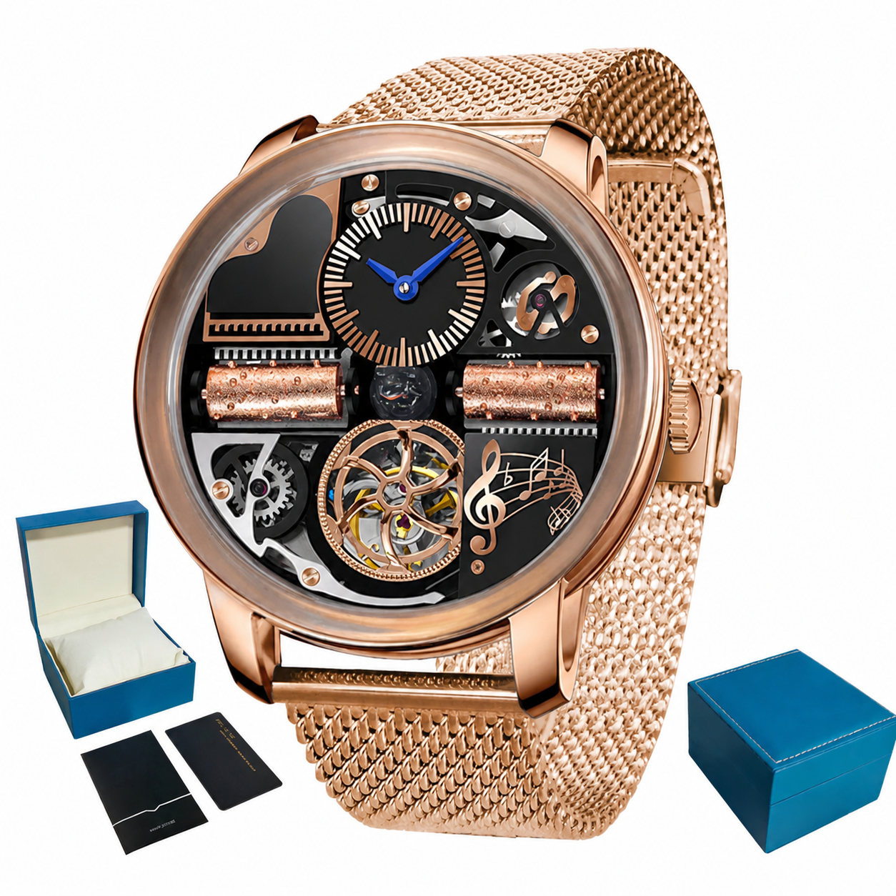 Meridian Noir Legacy - Men's Open-Heart Automatic Watch