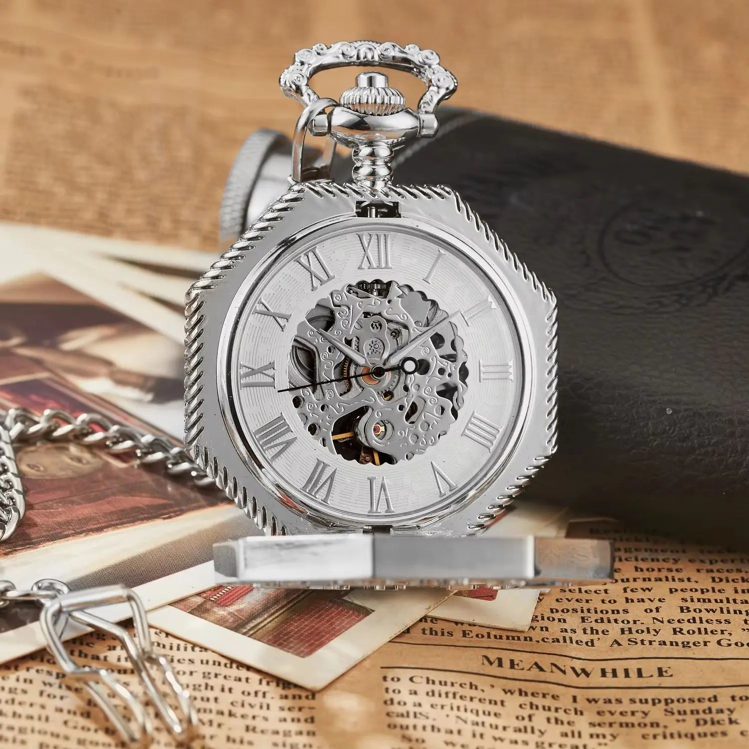 Meridian Hexagon — Gold Skeleton Pocket Watch