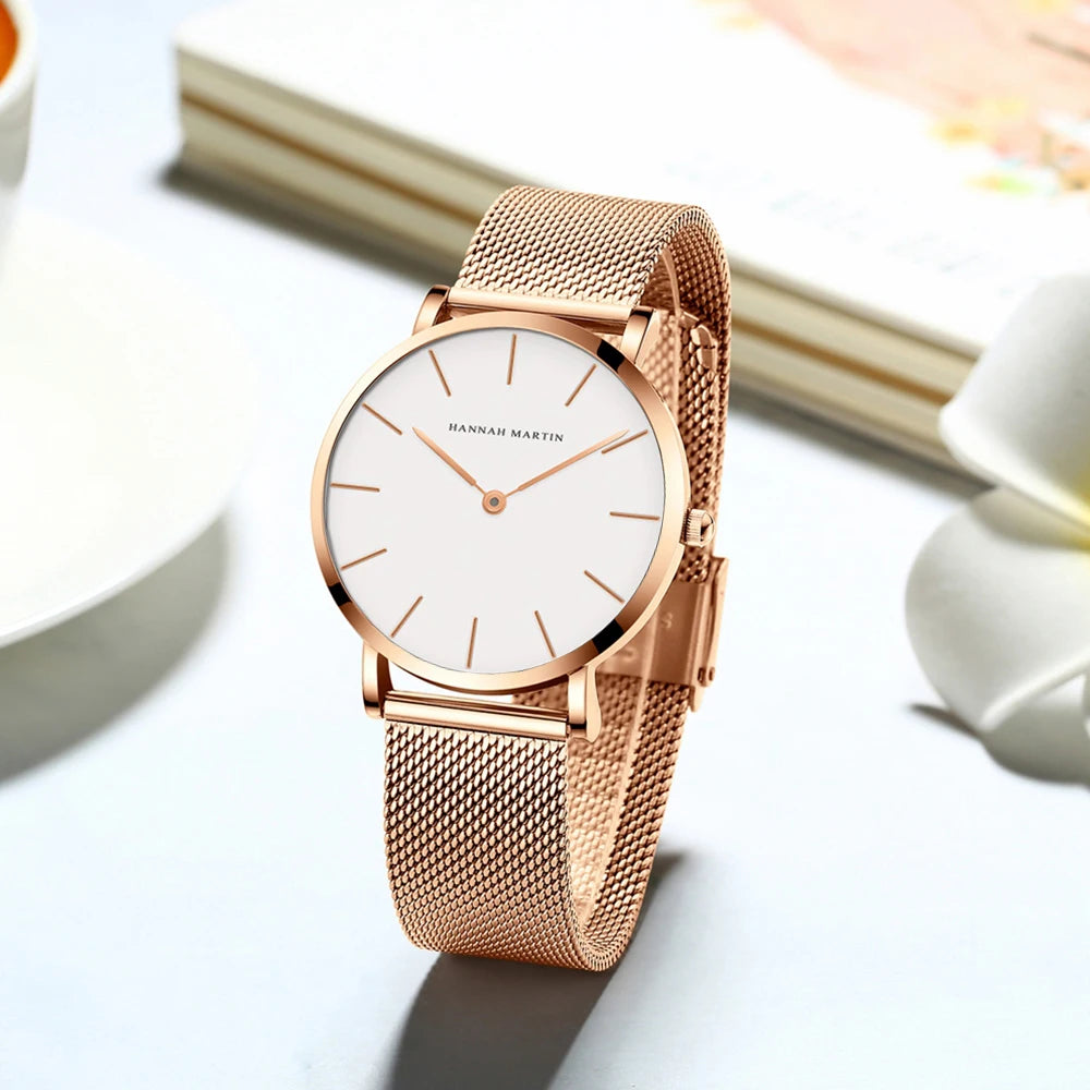 Meridian AURORA Mesh - Rose gold stainless-steel mesh bracelet