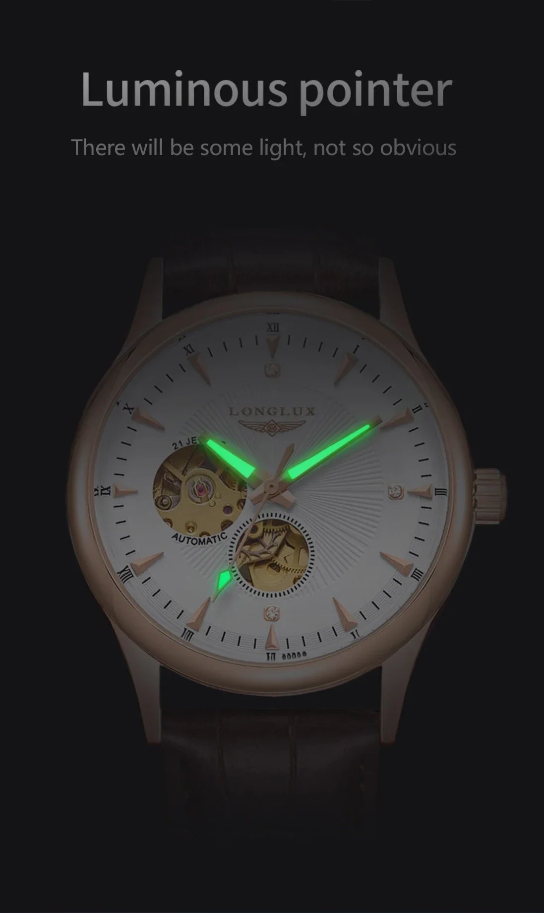 Meridian Aurum — Relógio Esqueletizado Automático Dourado