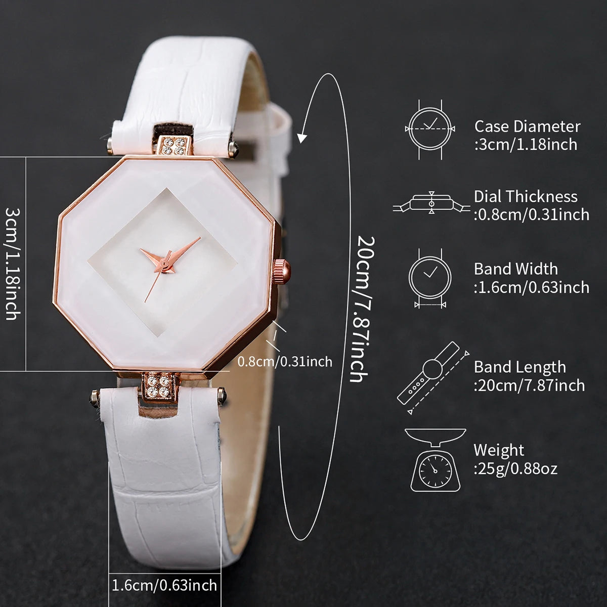 Duo Pérola Meridiana — Conjunto Feminino de Relógio e Pulseira