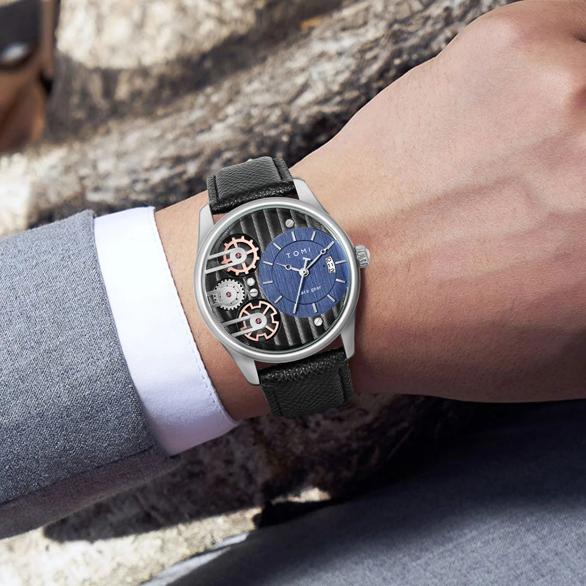 Meridian Orbis Men's Gear Dial Watch